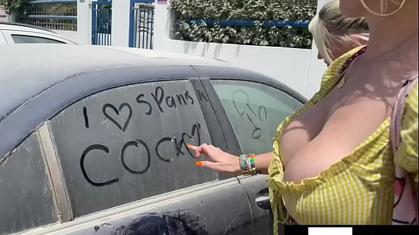 2 Busty British Loving a Spanish Cock in Ibiza