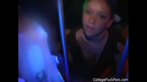 Attention whore straddling and fucking during a College fuck Fest Party