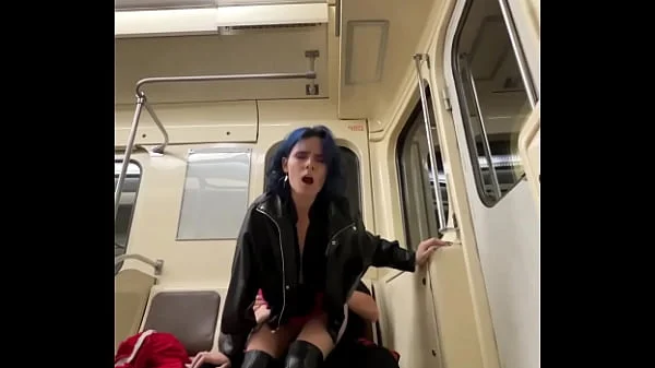 Public sex in a train car in the subway