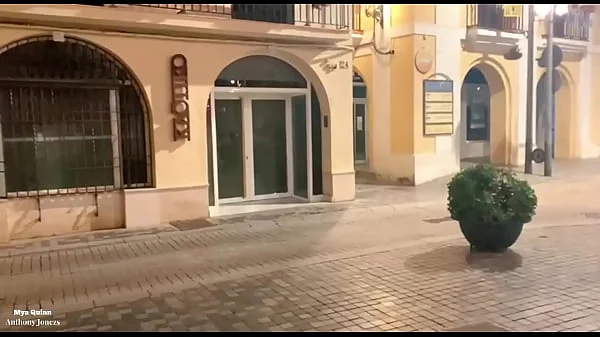 Slutty girl having sex on the street after party in Seville - public sex video