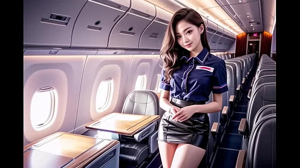 Topless Big Tits Asian Stewardess On Your Service (with pussy masturbation ASMR sound!) Uncensored Hentai