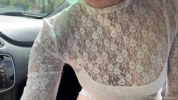 Public blowjob in the car and he came on my face