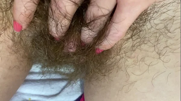 extreme close up on my hairy pussy huge bush 4k HD video hairy fetish