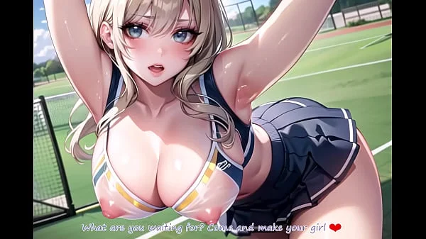 Hot Anime Cheerleader Motivating You Transparent Cloth (with pussy masturbation ASMR sound!)