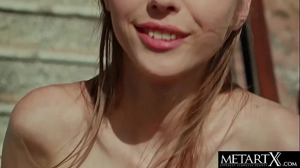 Mila Azul makes her big natural tits bounce as she masturbates