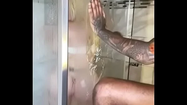 Thick white bitch fucking BBC in the shower