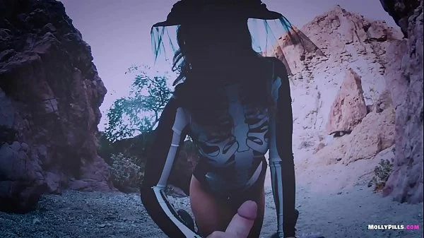 Slutty Skeleton Public Creampie POV - Molly Pills - Big Ass American Ghost Story 1080p