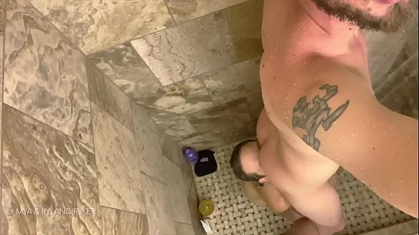 Surprise Golden Shower Leads to Ass Eating in the Shower!